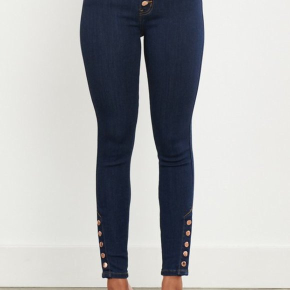 Vibrant MIU Snap Ankle Jeans #9062 - Picture 3 of 7